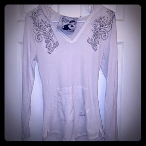 Guess long sleeved white shirt